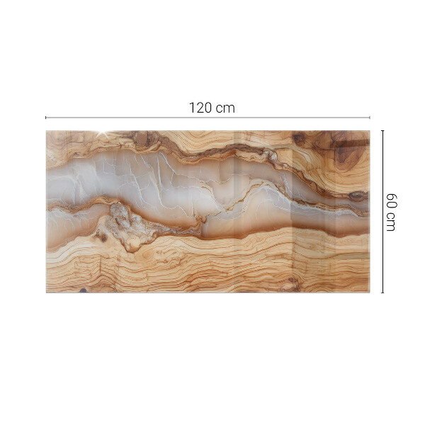 Tablero mesa rectangular Madera en armonía con la resina