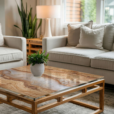 Tablero mesa rectangular Madera en armonía con la resina