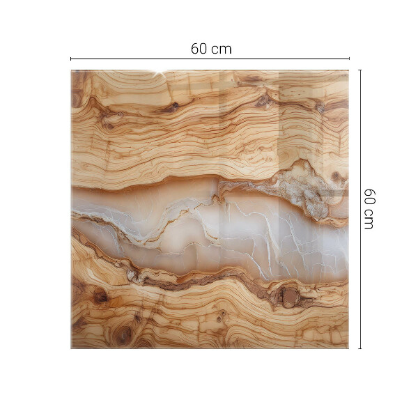 Tablero mesa rectangular Madera en armonía con la resina