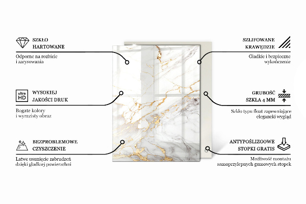 Tablero mesa rectangular Vetas de mármol en el diseño