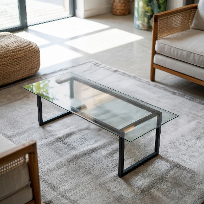 Encimera cristal rectangular transparente