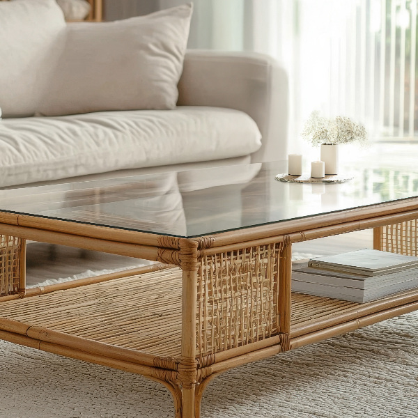 Encimera cristal rectangular transparente