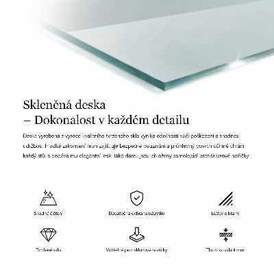 Encimera cristal rectangular transparente