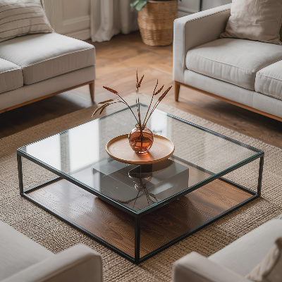 Encimera cristal rectangular transparente