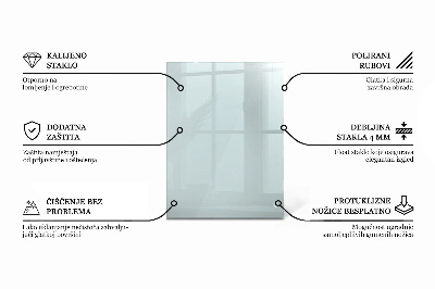 Encimera cristal rectangular transparente