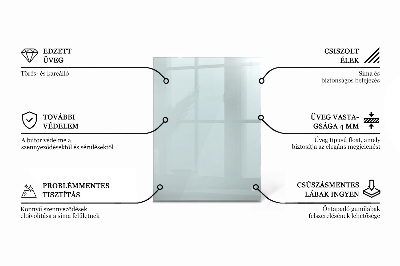 Encimera cristal rectangular transparente
