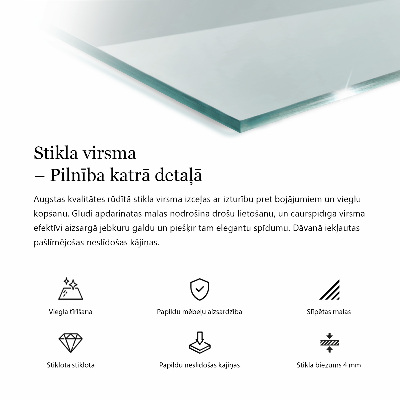 Encimera cristal rectangular transparente