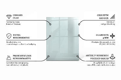 Encimera cristal rectangular transparente