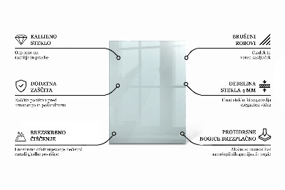 Encimera cristal rectangular transparente