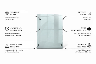Encimera cristal rectangular transparente