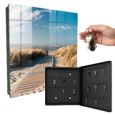 Caja para llaves diseño de playa tranquila