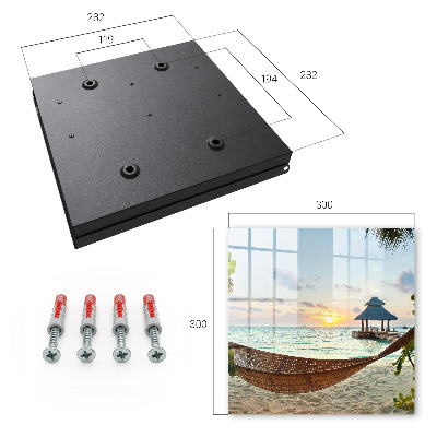 Armario para colgar llaves con diseño de playa