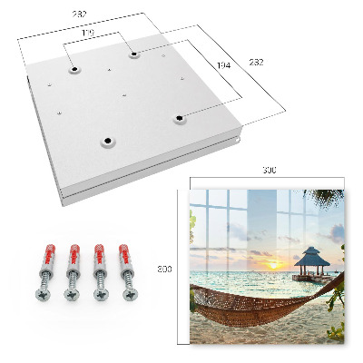 Armario para colgar llaves con diseño de playa
