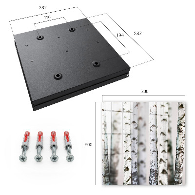 Caja para llaves de troncos de abedul