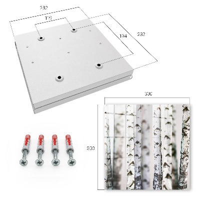 Caja para llaves de troncos de abedul
