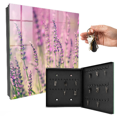 Caja para llaves de diseño jardín púrpura