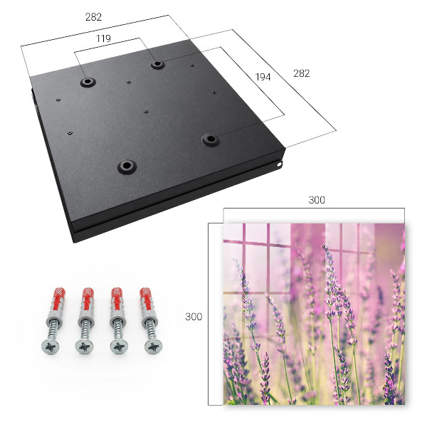 Caja para llaves de diseño jardín púrpura