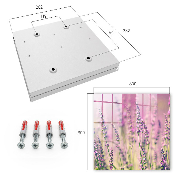 Caja para llaves de diseño jardín púrpura