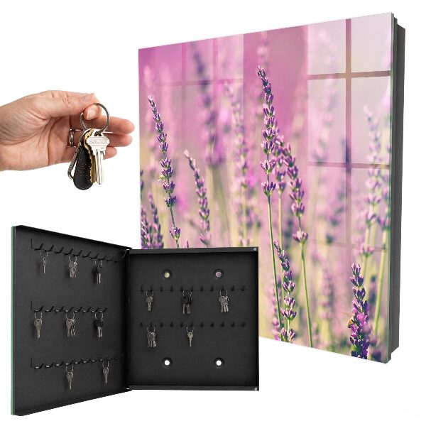 Caja para llaves de diseño jardín púrpura