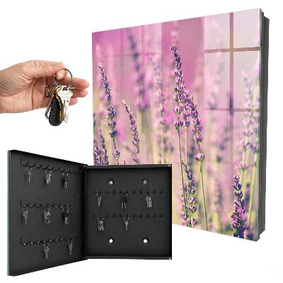 Caja para llaves de diseño jardín púrpura