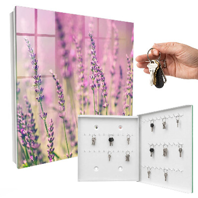 Caja para llaves de diseño jardín púrpura
