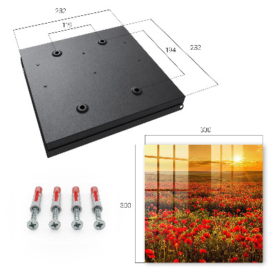 Armario para llaves con diseño de campos de amapolas