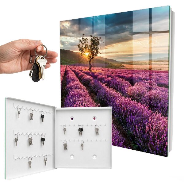 Caja para llaves atardecer color lavanda