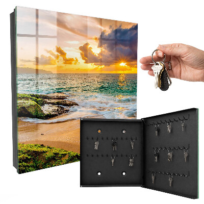 Armario para llaves con diseño de atardecer