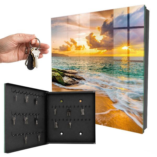 Armario para llaves con diseño de atardecer