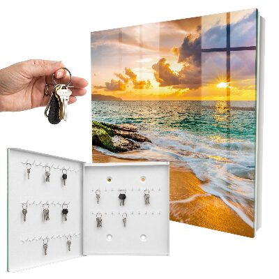 Armario para llaves con diseño de atardecer