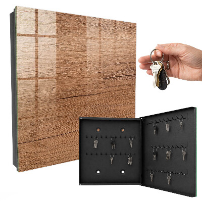 Caja para llaves con acabado de textura de madera