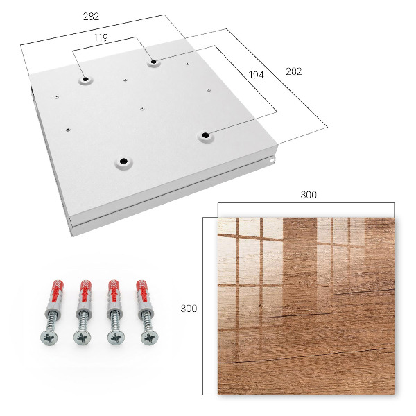 Caja para llaves con acabado de textura de madera