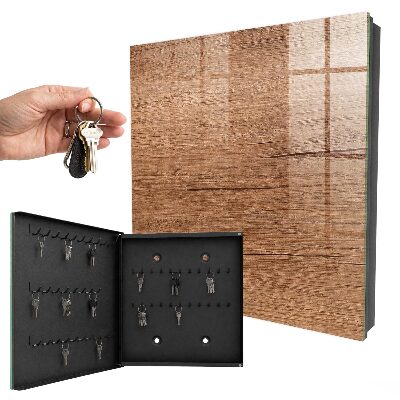Caja para llaves con acabado de textura de madera