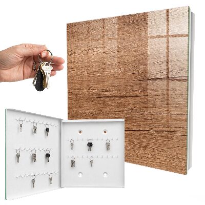 Caja para llaves con acabado de textura de madera