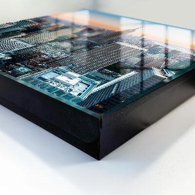 Caja para llaves con diseño de paisaje urbano