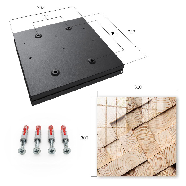 Caja para llaves con acabado de textura de madera