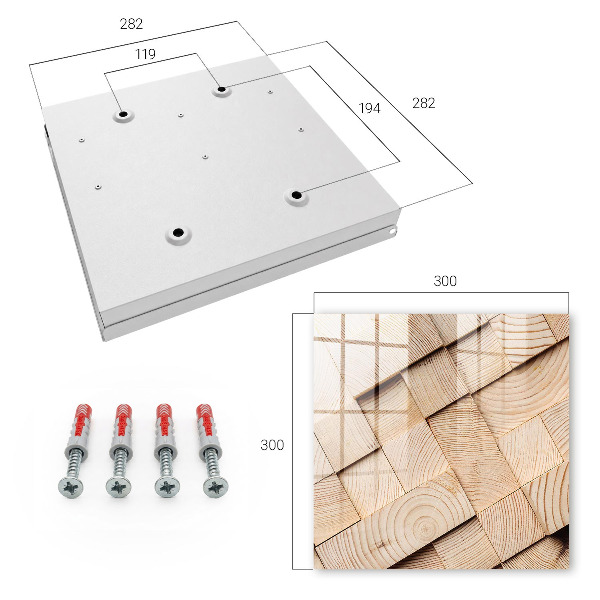 Caja para llaves con acabado de textura de madera