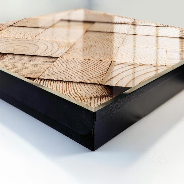 Caja para llaves con acabado de textura de madera