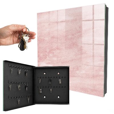 Armario para colgar llaves de color rosa