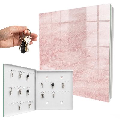 Armario para colgar llaves de color rosa