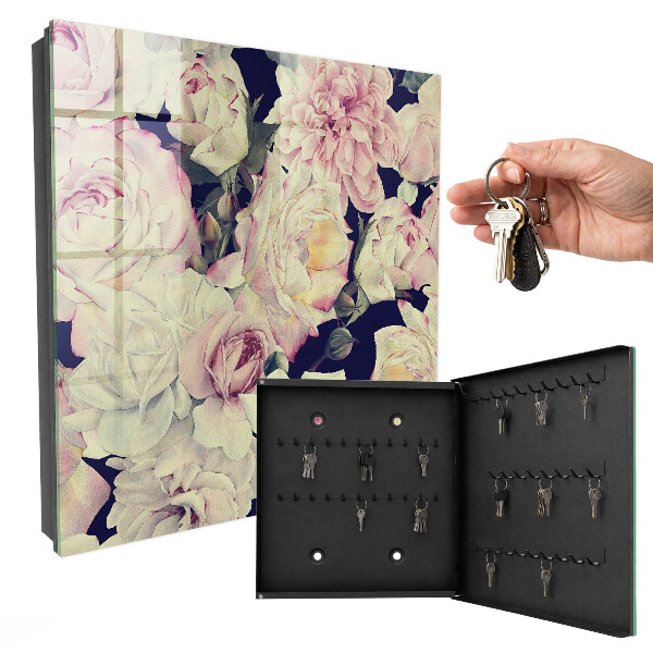 Caja para llaves con diseño de elegancia floral