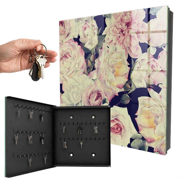 Caja para llaves con diseño de elegancia floral
