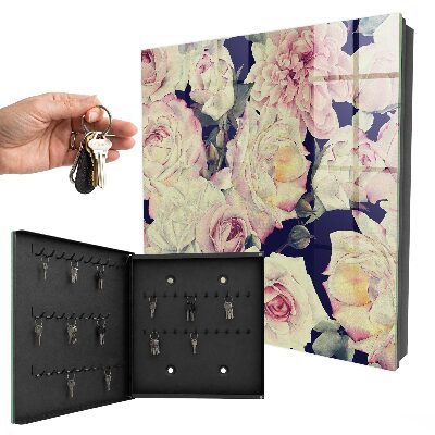 Caja para llaves con diseño de elegancia floral