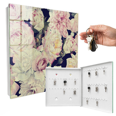 Caja para llaves con diseño de elegancia floral