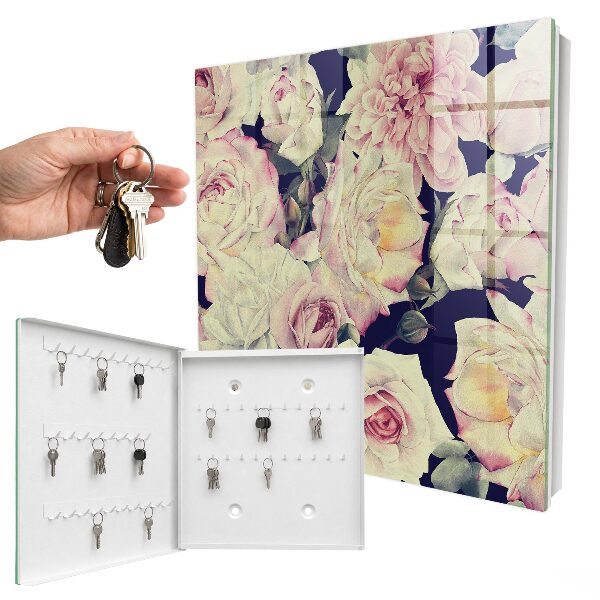 Caja para llaves con diseño de elegancia floral
