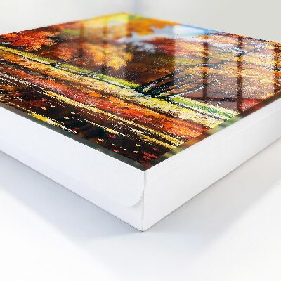 Caja para llaves diseño de paisaje otoñal