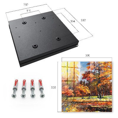 Caja para llaves diseño de paisaje otoñal