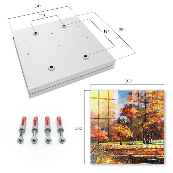 Caja para llaves diseño de paisaje otoñal