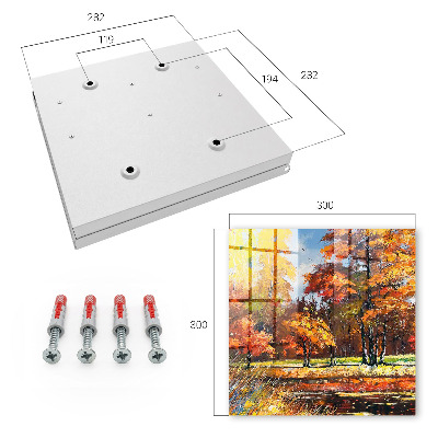 Caja para llaves diseño de paisaje otoñal