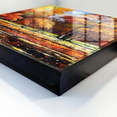 Caja para llaves diseño de paisaje otoñal